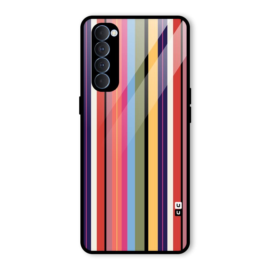 Wrapping Stripes Glass Back Case for Oppo Reno4 Pro