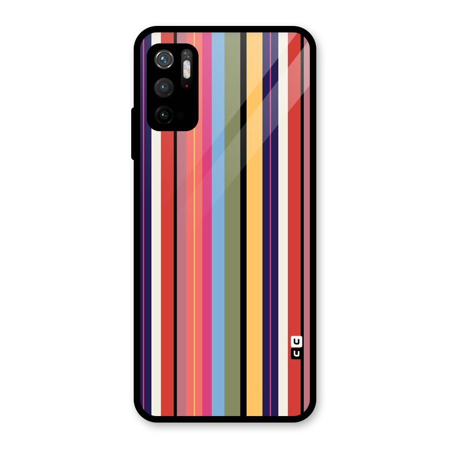 Wrapping Stripes Glass Back Case for Poco M3 Pro 5G
