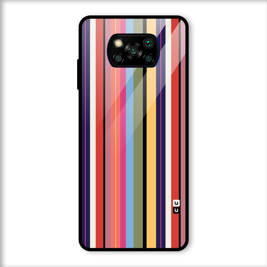 Wrapping Stripes Glass Back Case for Poco X3