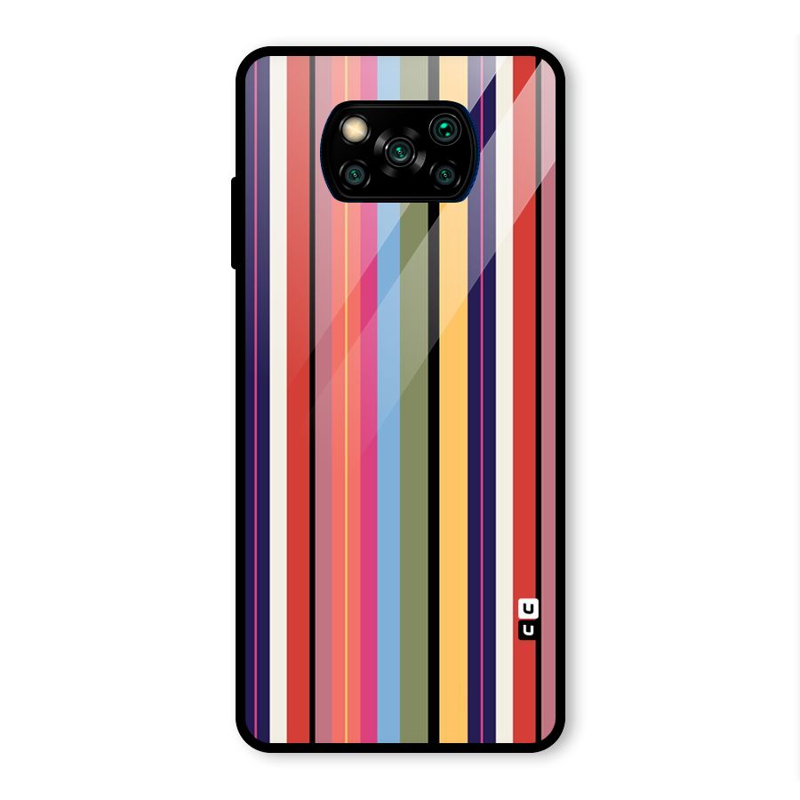 Wrapping Stripes Glass Back Case for Poco X3 Pro