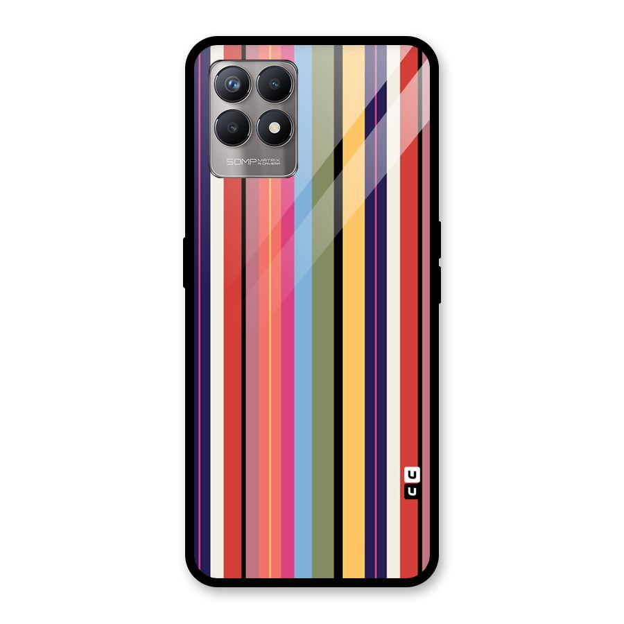Wrapping Stripes Glass Back Case for Realme Narzo 50