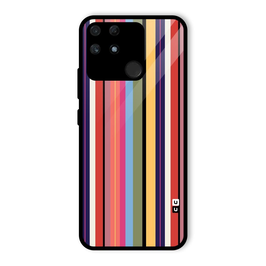 Wrapping Stripes Glass Back Case for Realme Narzo 50A
