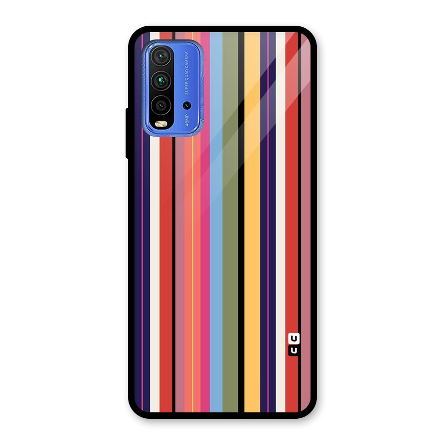 Wrapping Stripes Glass Back Case for Redmi 9 Power