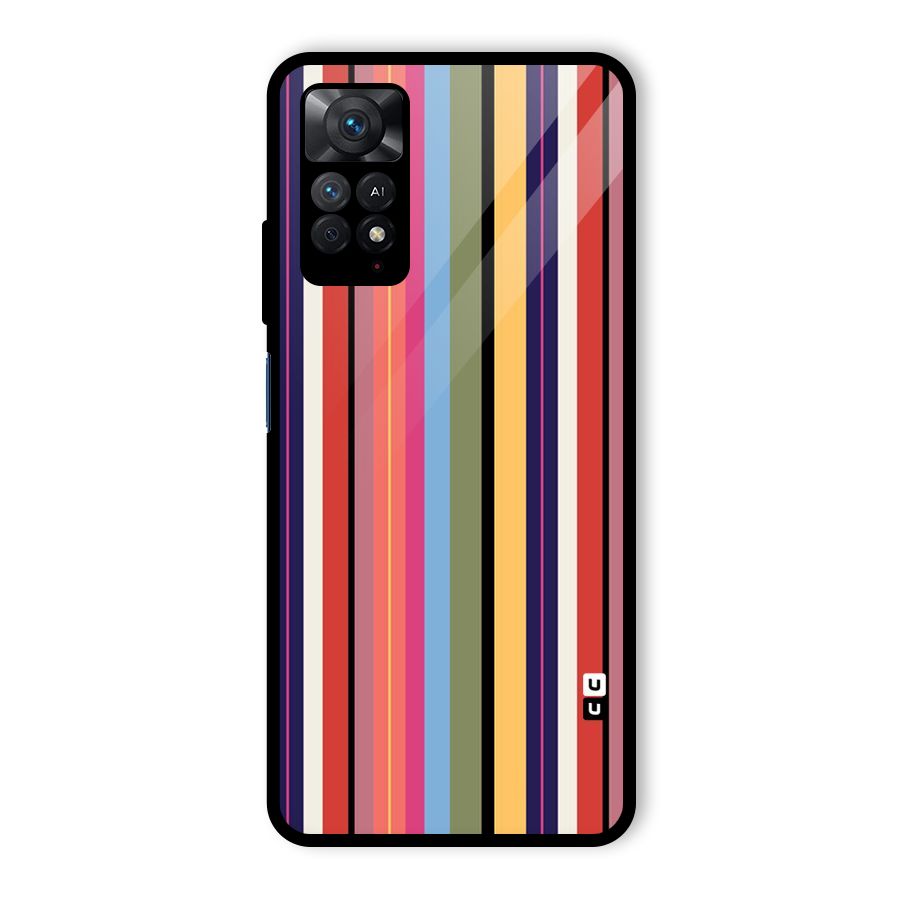 Wrapping Stripes Glass Back Case for Redmi Note 11 Pro