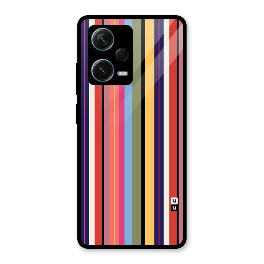 Wrapping Stripes Glass Back Case for Redmi Note 12 Pro Plus 5G
