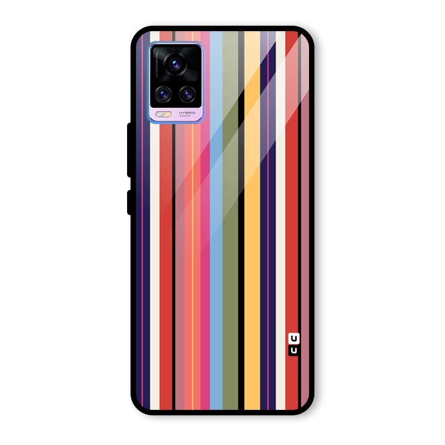 Wrapping Stripes Glass Back Case for Vivo V20 Pro