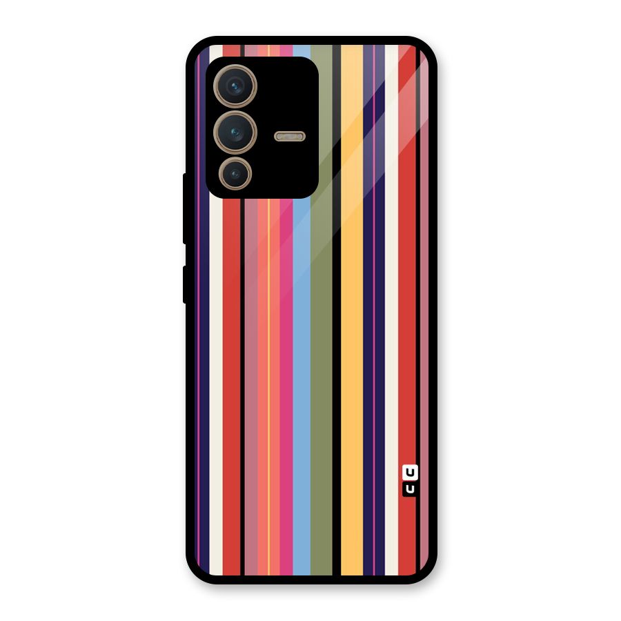 Wrapping Stripes Glass Back Case for Vivo V23 5G