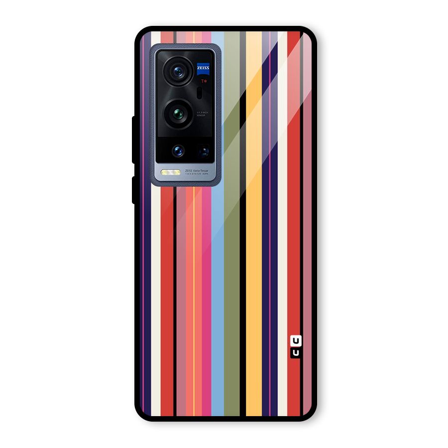 Wrapping Stripes Glass Back Case for Vivo X60 Pro Plus