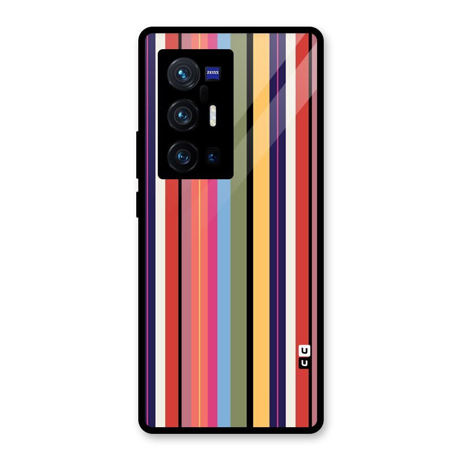 Wrapping Stripes Glass Back Case for Vivo X70 Pro Plus