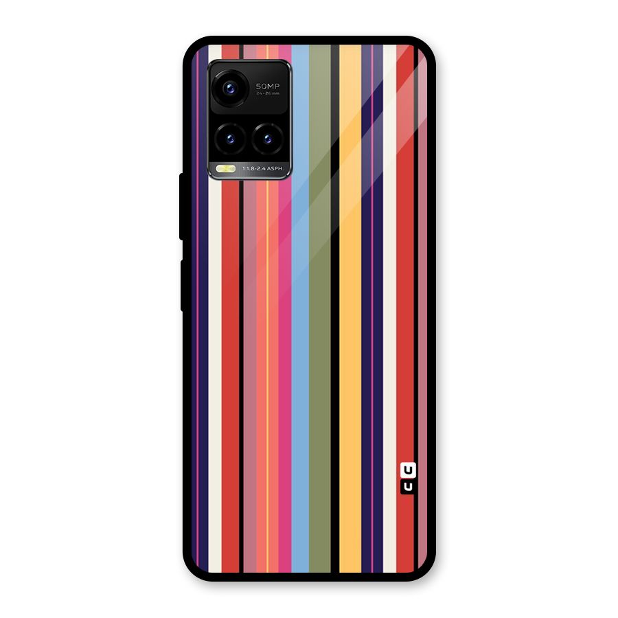 Wrapping Stripes Glass Back Case for Vivo Y21A
