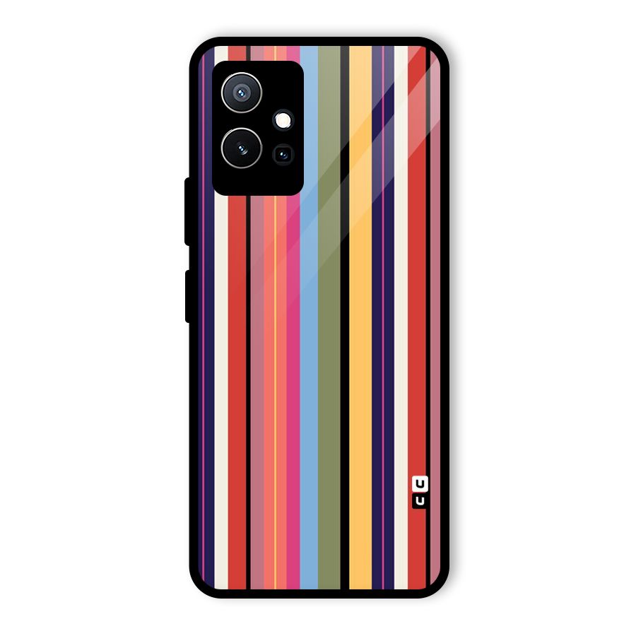 Wrapping Stripes Glass Back Case for Vivo Y75 5G