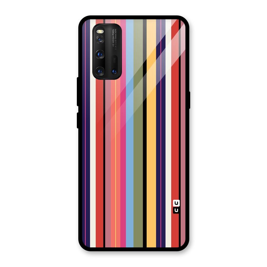 Wrapping Stripes Glass Back Case for Vivo iQOO 3