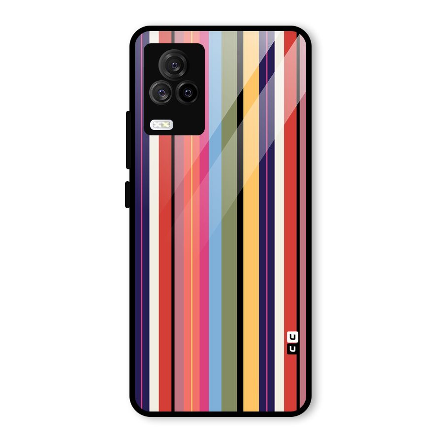 Wrapping Stripes Glass Back Case for Vivo iQOO 7 Legend 5G