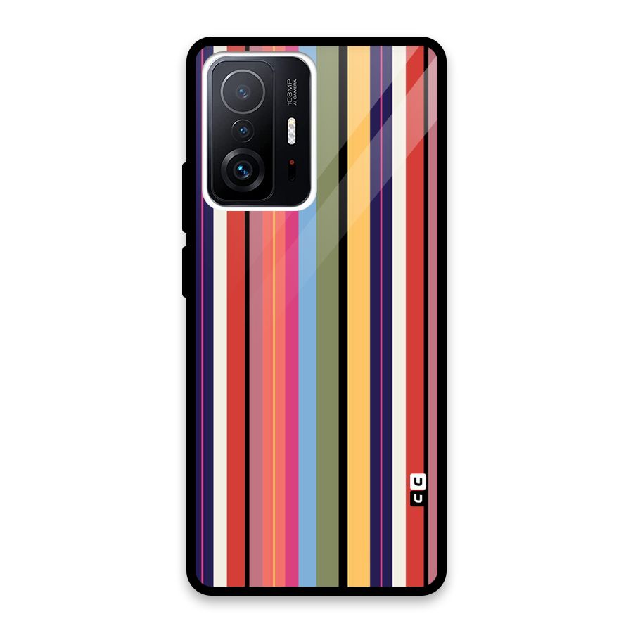 Wrapping Stripes Glass Back Case for Xiaomi 11T Pro
