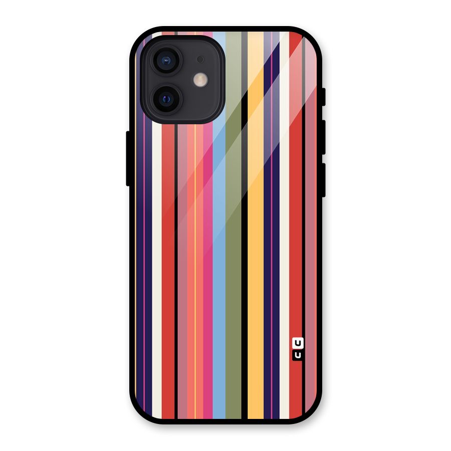 Wrapping Stripes Glass Back Case for iPhone 12