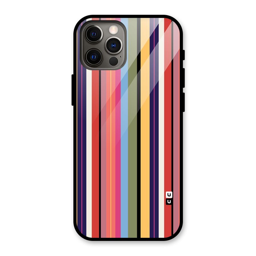 Wrapping Stripes Glass Back Case for iPhone 12 Pro