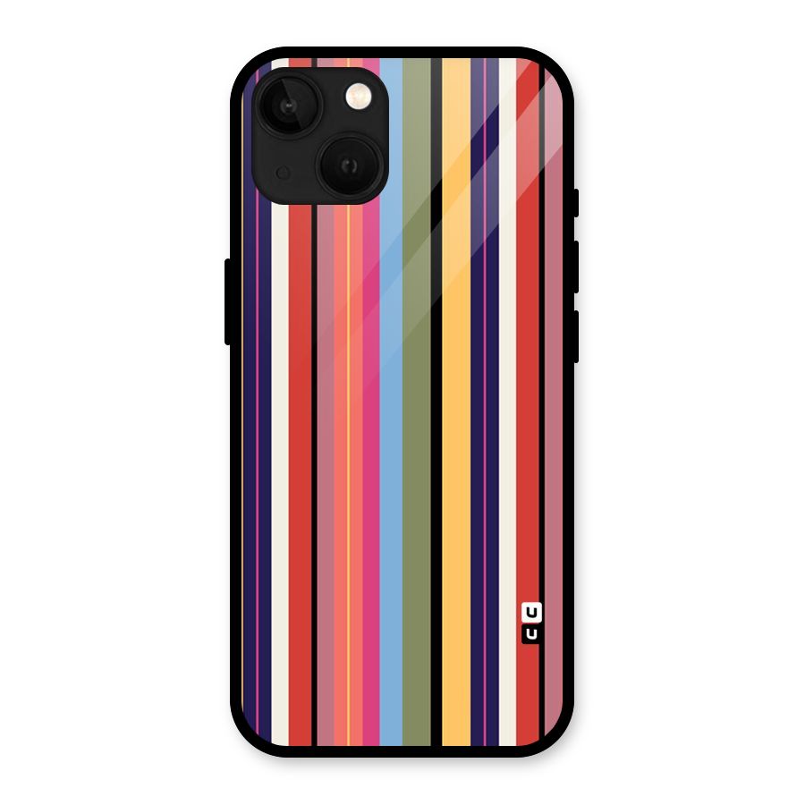 Wrapping Stripes Glass Back Case for iPhone 13