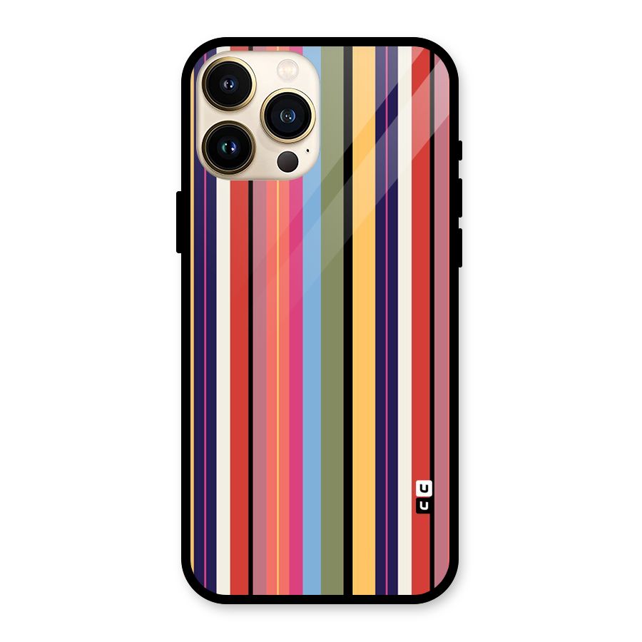 Wrapping Stripes Glass Back Case for iPhone 13 Pro Max