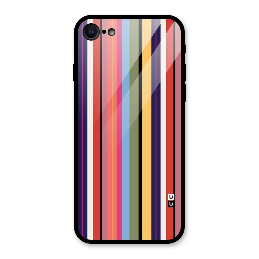 Wrapping Stripes Glass Back Case for iPhone SE 2022