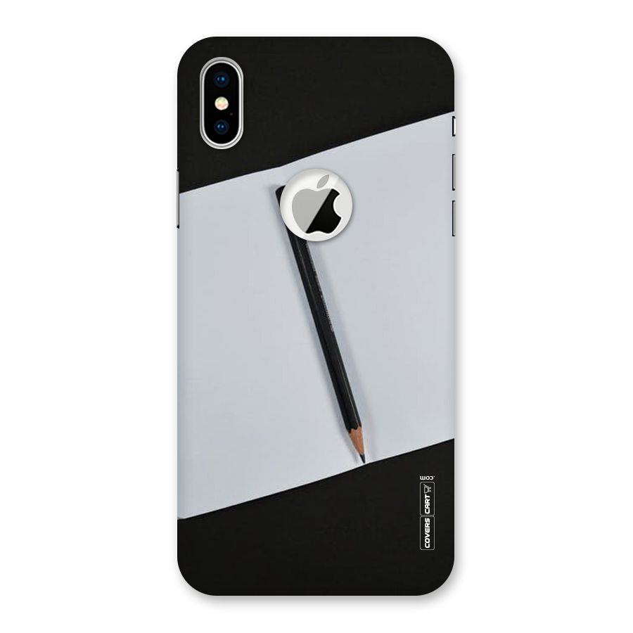 Write Your Thoughts Back Case for iPhone XS Logo Cut