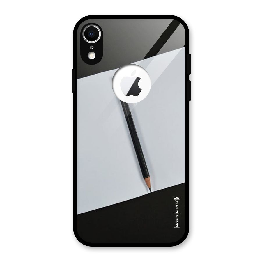 Write Your Thoughts Glass Back Case for iPhone XR Logo Cut