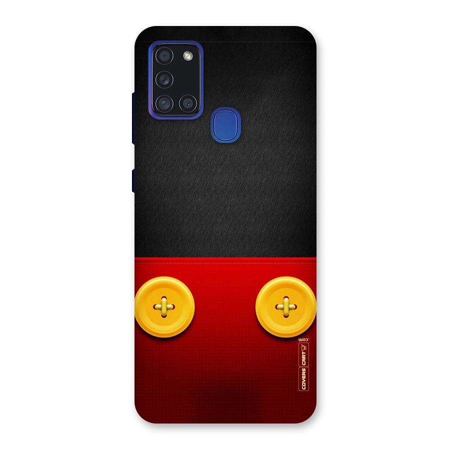 Yellow Button Back Case for Galaxy A21s