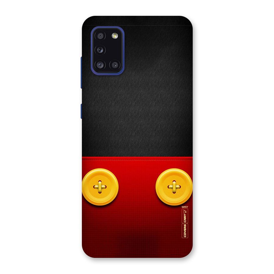Yellow Button Back Case for Galaxy A31