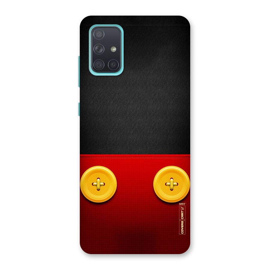 Yellow Button Back Case for Galaxy A71