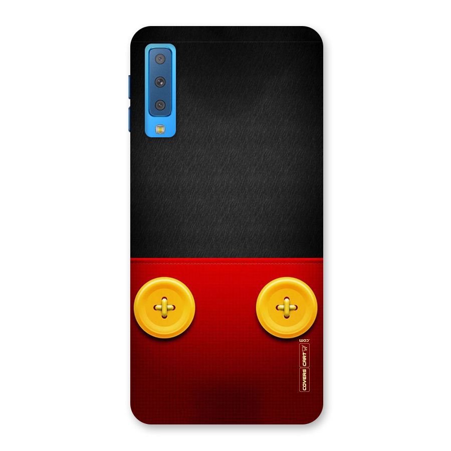 Yellow Button Back Case for Galaxy A7 (2018)