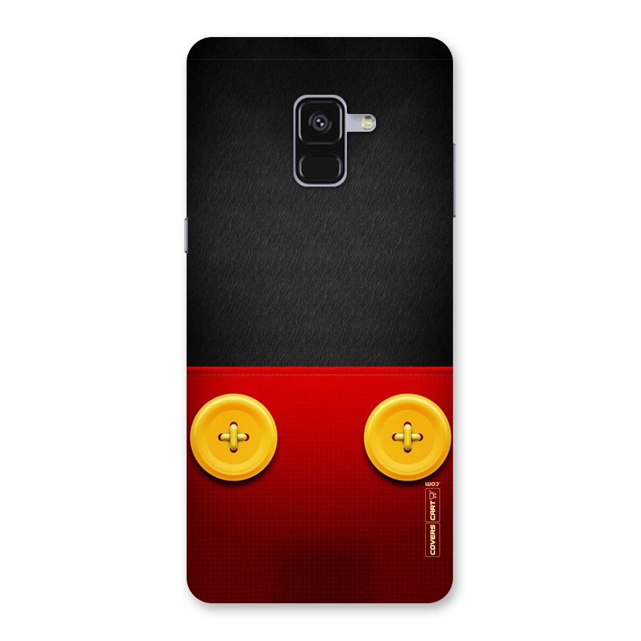 Yellow Button Back Case for Galaxy A8 Plus