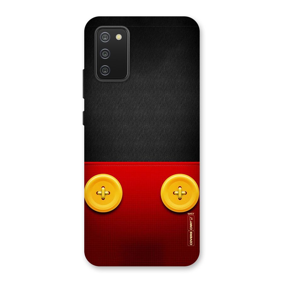 Yellow Button Back Case for Galaxy M02s