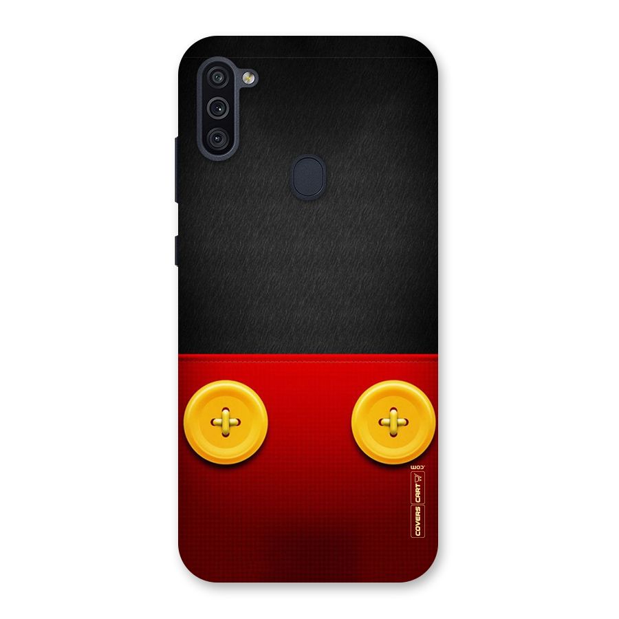 Yellow Button Back Case for Galaxy M11