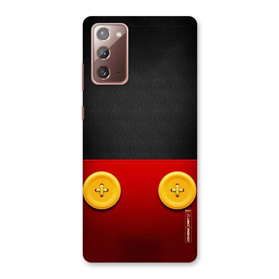 Yellow Button Back Case for Galaxy Note 20