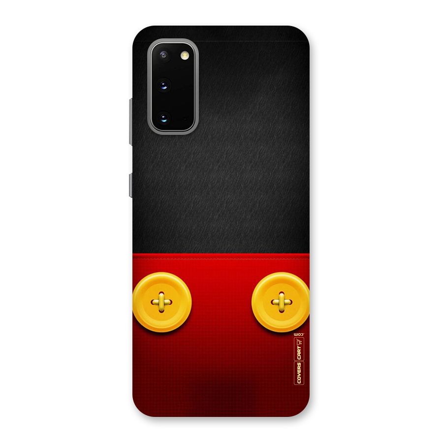 Yellow Button Back Case for Galaxy S20