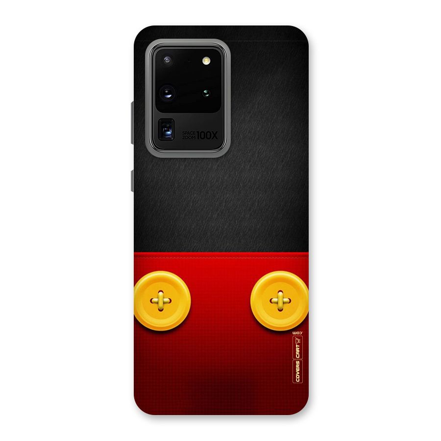 Yellow Button Back Case for Galaxy S20 Ultra