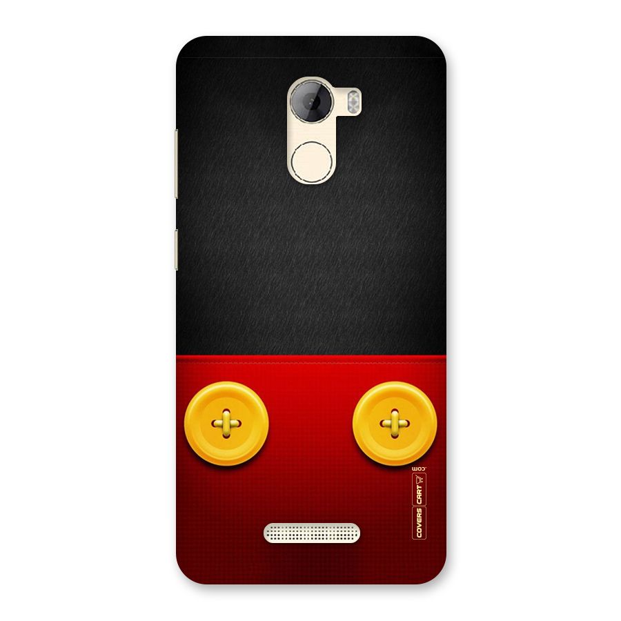 Yellow Button Back Case for Gionee A1 LIte