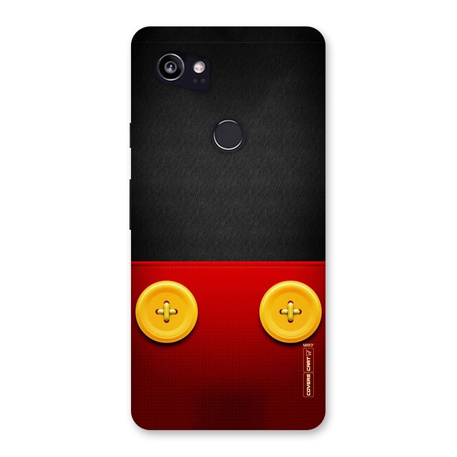Yellow Button Back Case for Google Pixel 2 XL
