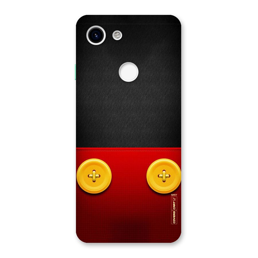 Yellow Button Back Case for Google Pixel 3