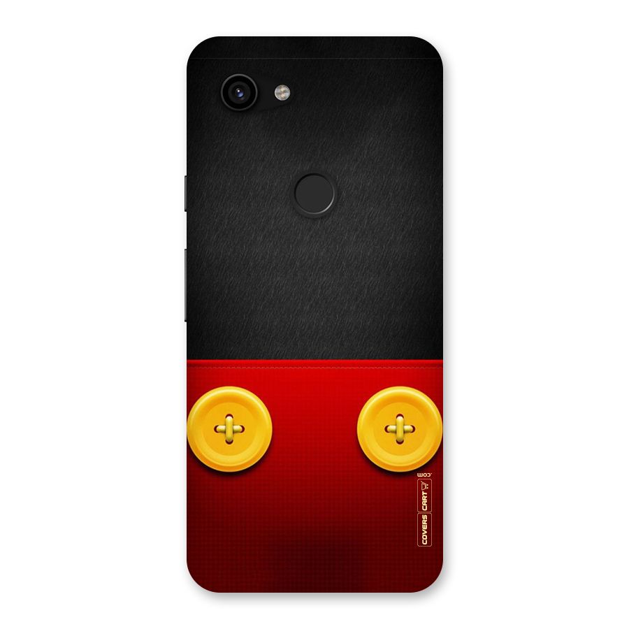 Yellow Button Back Case for Google Pixel 3a