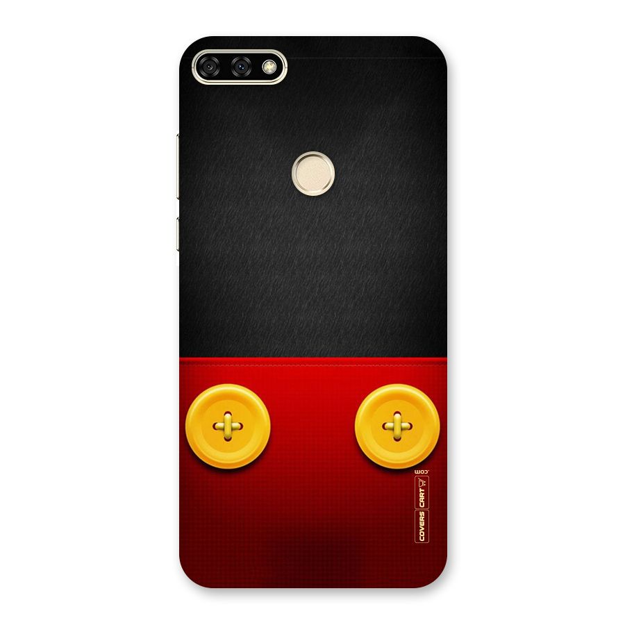 Yellow Button Back Case for Honor 7A
