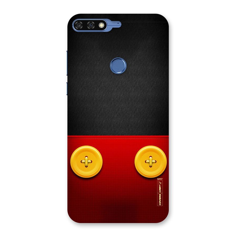 Yellow Button Back Case for Honor 7C