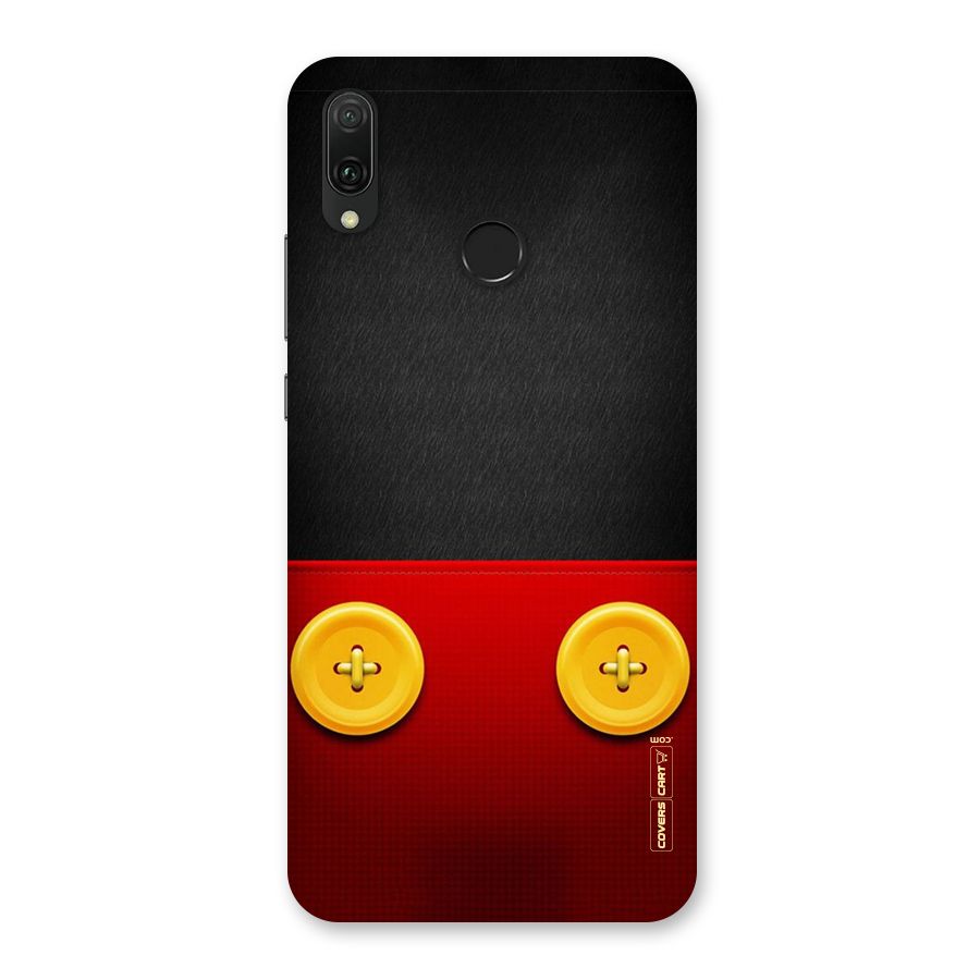 Yellow Button Back Case for Huawei Y9 (2019)