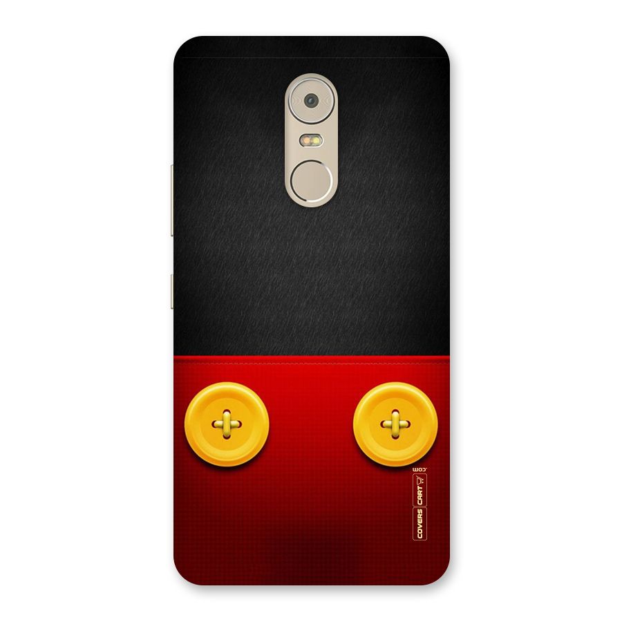 Yellow Button Back Case for Lenovo K6 Note