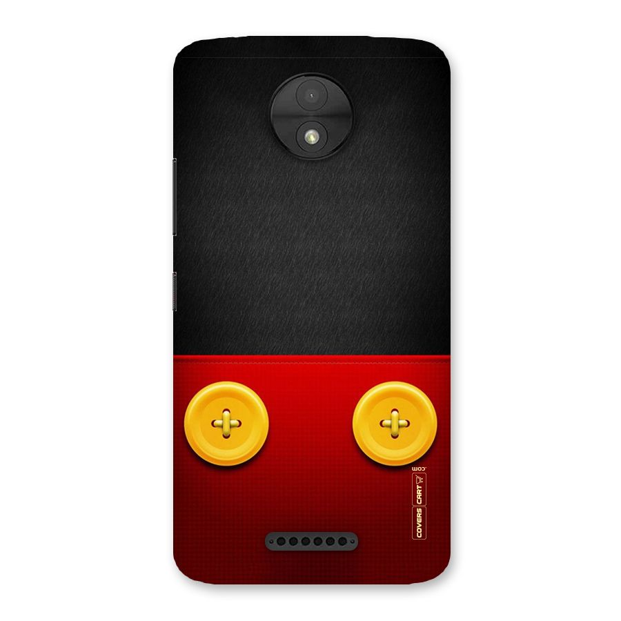 Yellow Button Back Case for Moto C