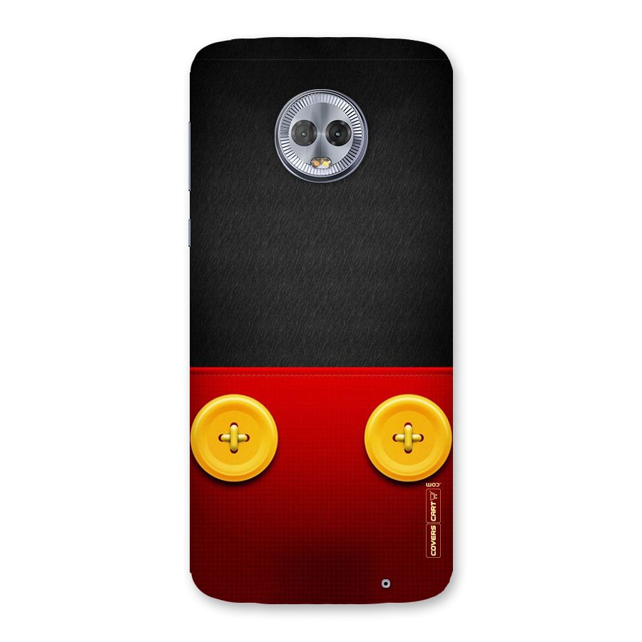 Yellow Button Back Case for Moto G6 Plus