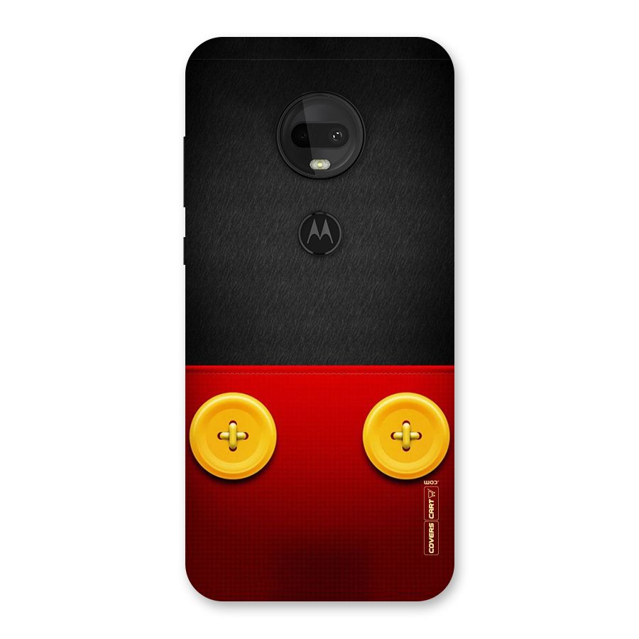 Yellow Button Back Case for Moto G7