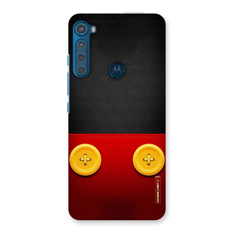 Yellow Button Back Case for Motorola One Fusion Plus