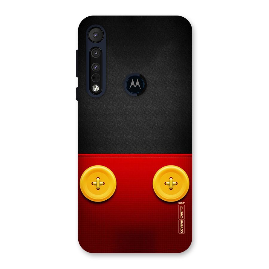 Yellow Button Back Case for Motorola One Macro