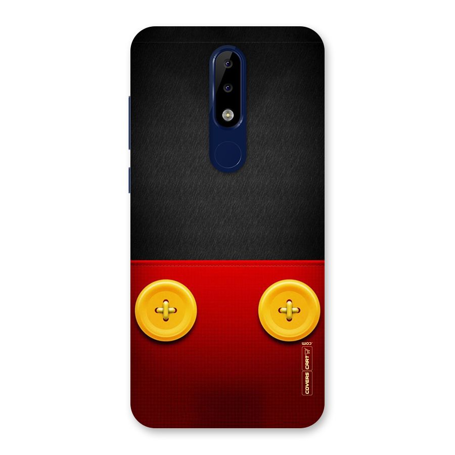 Yellow Button Back Case for Nokia 5.1 Plus