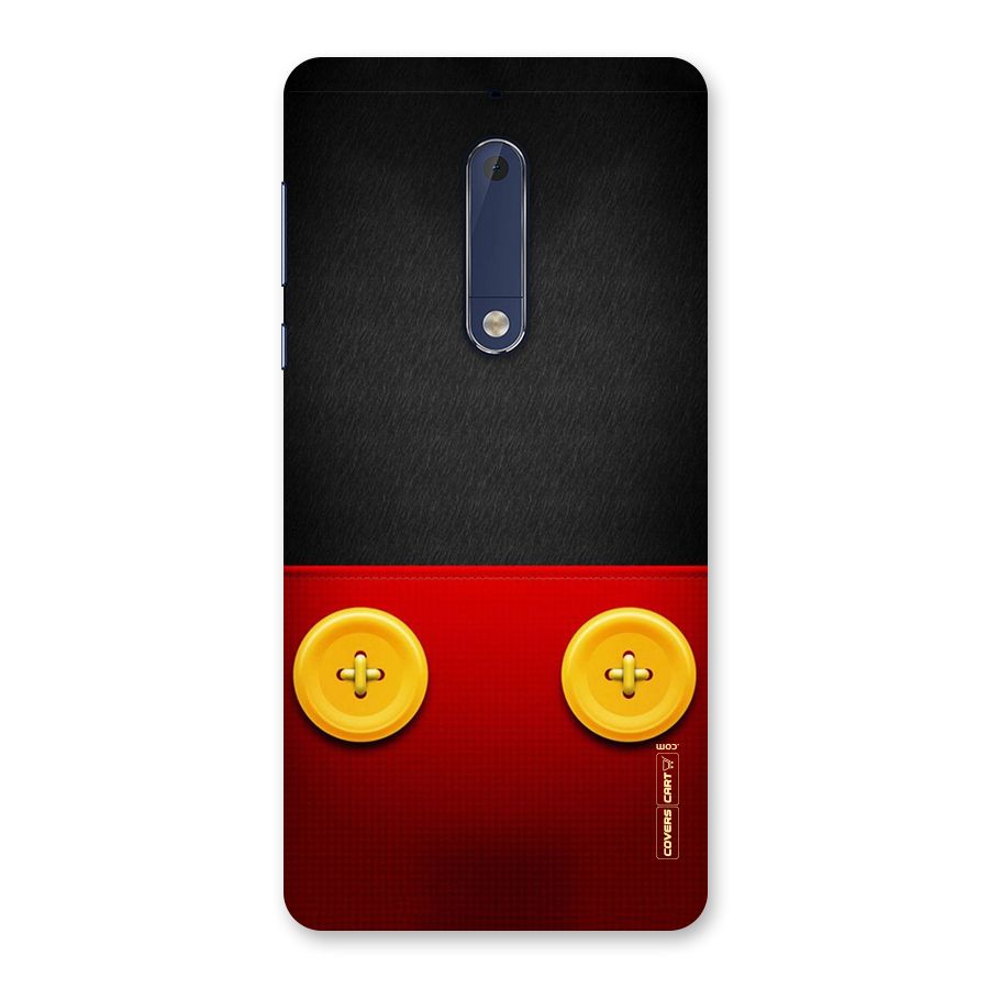 Yellow Button Back Case for Nokia 5
